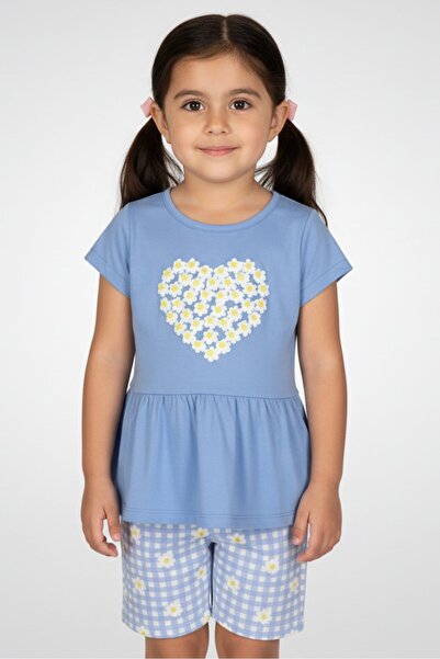 Freestyle Toddlers Girl 4 Pieces Graphic Print Dress, Tank Top And Shorts, Mu...