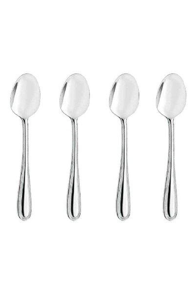 Amefa 4-Piece Mocca Spoon on Hanging Card Pearl Set Silver
