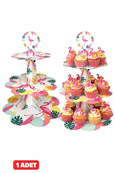 Baloncu Dede Flamingo Kek Standı Cupkek Standı Doğum Günü Özel Gün Kutlama Pa...