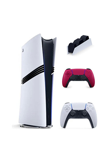 Sony Playstation 5 Pro + 2. kol Dualsense kırmızı + Şarj İstasyonu ( İthalatç...