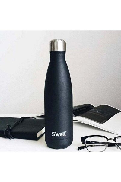 Generic S'well Triple Layered Vacuum Insulated Water Bottle Onyx 500 ml