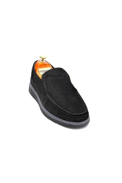 İYİSİNDEN SHOES Men's Classic Elastic Laceless Nubuck Leather Shoes |   Ortho...