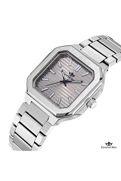 Caverton Mair Genuine men's watch in gray with a stainless steel strap