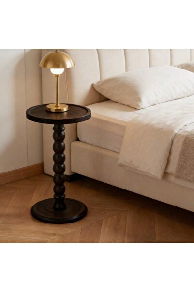Mtanvxay Sofa Side Table Solid Wood Legs Natural Material Small Round Table f...