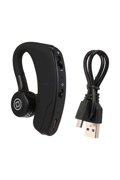 Generic سماعة أذن بلوتوث V9 مع ميكروفون، لون أسود