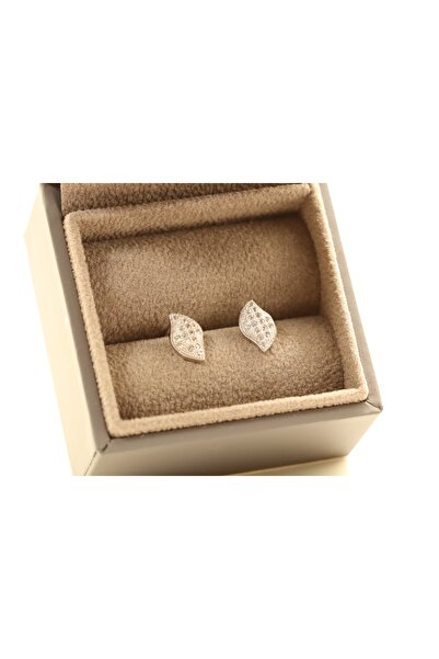 atellier47 Minimalist style earrings made of 925 silver with a stem, decorate...