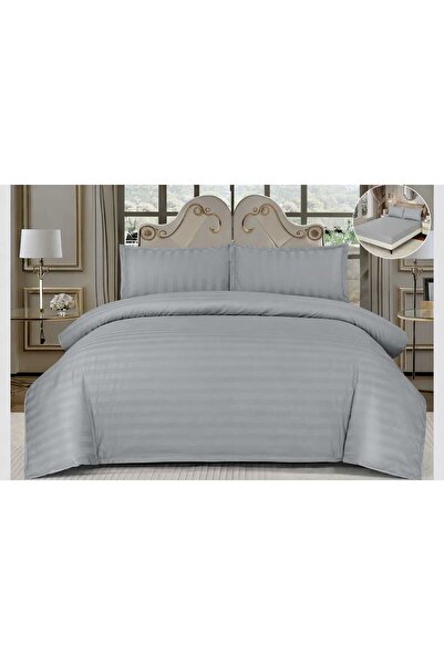 ANATOLIATEKSTILE Premium DAMASK Bedding Set, 4 pieces, Fitted Sheet, Elegant ...