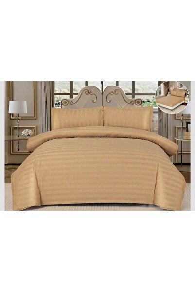 ANATOLIATEKSTILE Premium DAMASK Bedding Set, 4 pieces, Fitted Sheet, Elegant ...