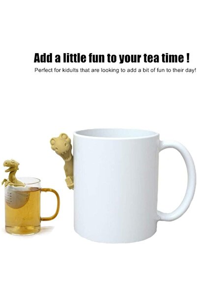 Arabest مصفاة شاي، فلتر على شكل ديناصور وقشرة بيضة، مصفاة سيليكون للشاي السائ...