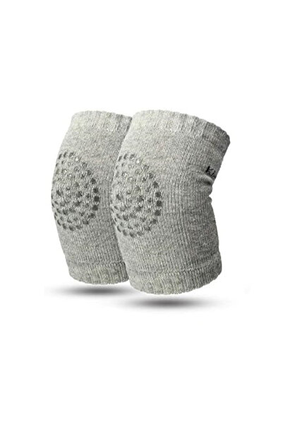 Zenva Set de 2 genunchiere antiderapante pentru bebeluși, gri deschis