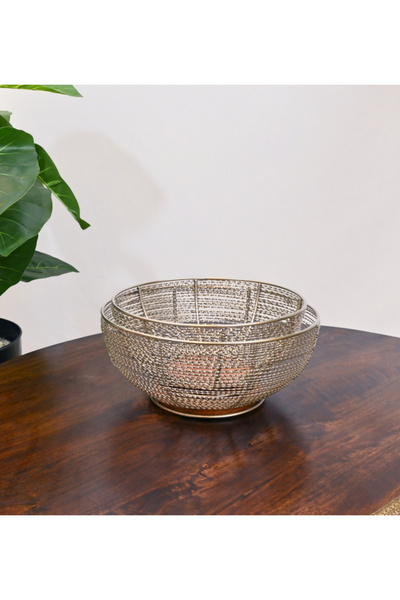 Crafted by Lifestyle Decorative Metallic Bowl - Set of 2