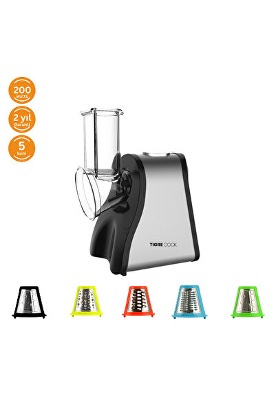 TIGRECOOK 5'i 1 Arada Otomatik Doğrayıcı ve Dilimleyici Makine -Rende- Salata...
