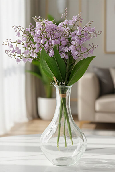 Yapay Çiçek Deposu زهرة موجي صناعية فاخرة ثلاثية الفروع 30 سم باللون الأرجواني