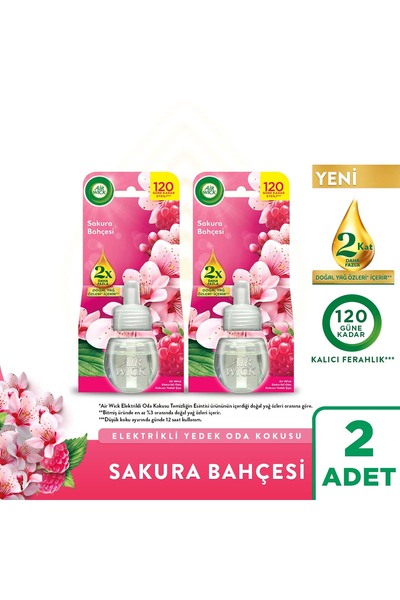 Air Wick Elektrikli Oda Kokusu Yedek Şişe Sakura Bahçesi 2x19 ML