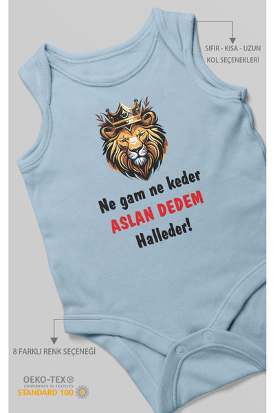 MorivoKids Neither Good nor Bad Aslan Dedem Halleder Printed Baby Bodysuit – ...