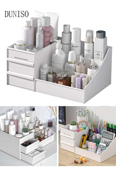 DOMEET Makeup Organizer, Cosmetic Desk Storage Box with Drawers Skincare Orga...