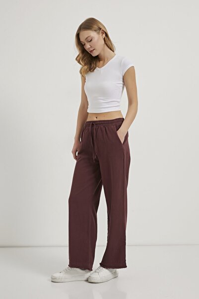 Arma Life Armalife 4760 Tasseled Wide-Leg Gabardine Women's Trousers