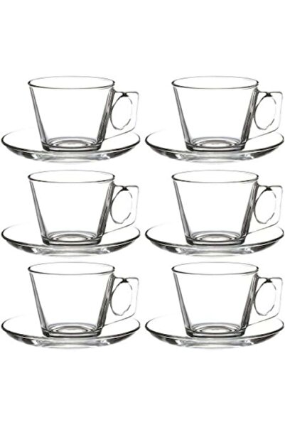Pasabache Set of 6 Cups with Saucer Pasabahce Vela 195 ml