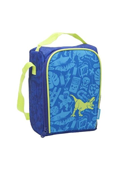 Smash Rubix-Dude Insulated Zipper Closure Lightweight Lunch Bag Blue and Green