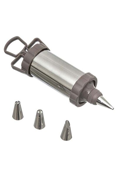 Generic Five Simply Smart Interchangeable Tips Decorating Pastry Syringe Grey...