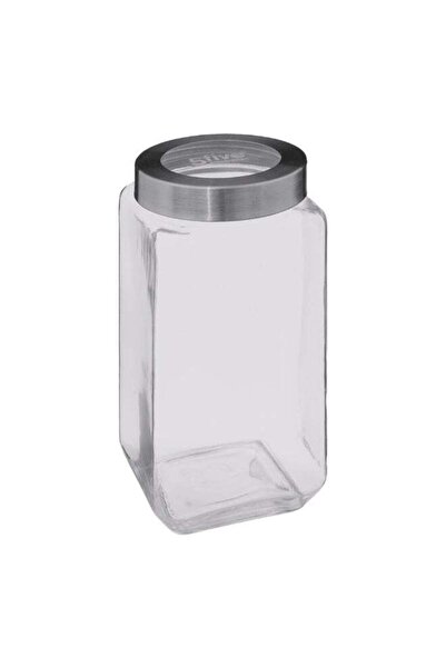 Generic Five Simply Smart Miro Glass Jar with Steel Rim Lid Clear and Silver 2 L