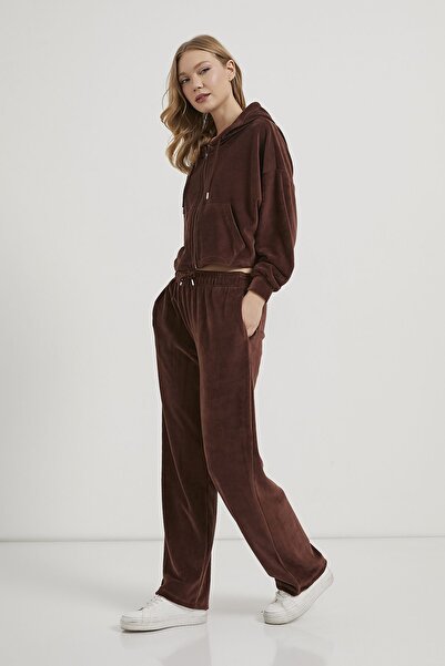 Arma Life Armalife 0110 Velvet Waist Tie-Up Women's Track Suit Set