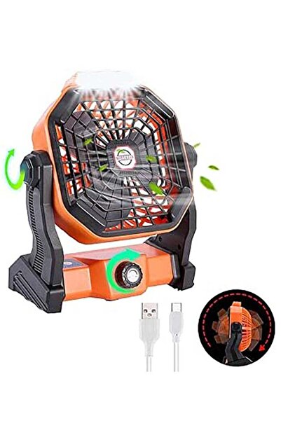 Arabest Portable Fan Rechargeable Outdoor Camping Fan with LED Lantern and Ho...