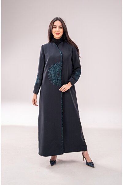 Abay Lausanne blazer with embroidery - dark turquoise