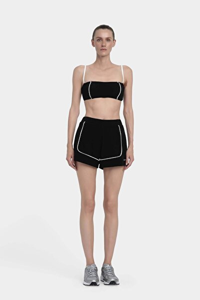 Louren شورت من قماش التيري - أسود