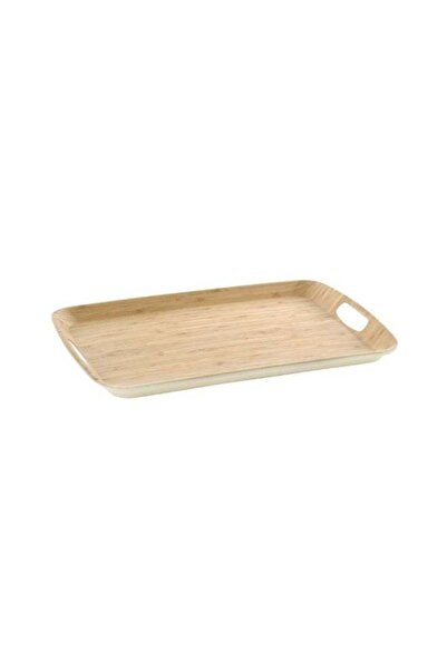 Five Simply Smart Rectangular Bamboo Fiber Serving Tray Beige 38 x 26 cm