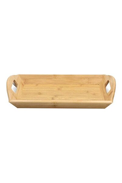 Bien Servi High Quality Rectangular Shaped Bamboo Serving Tray Brown