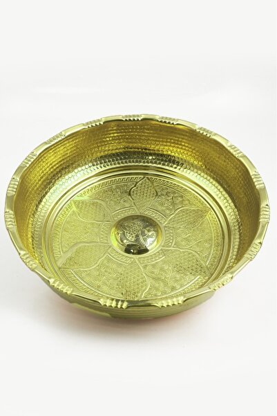 Tiesa Home حوض حمام نحاسي أصلي مطرز يدويًا باللون الذهبي