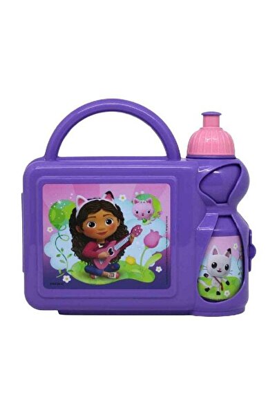 Gabby's Dollhouse High Quality Lunch Box and Water Bottle Combo Set Violet