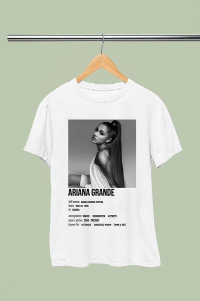 MAGORS تيشيرت أريانا غراندي مطبوع من القطن بأكمام قصيرة وقصة عادية للشباب وال...