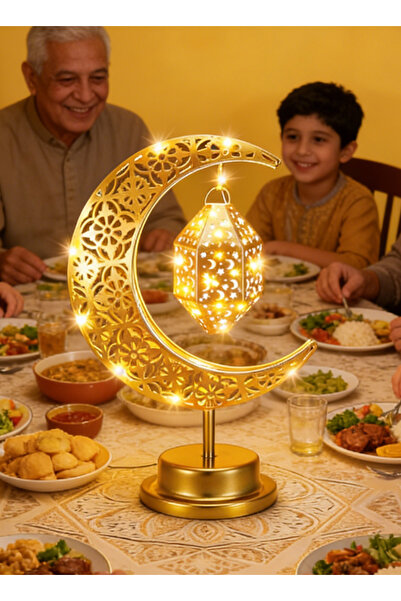 Pomefar Ramadan Lights, LED Moon Lantern Table Lamp for Ramadan Mubarak Home ...