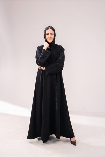 Abay كريب اندنوسي تطريز-لون اسود