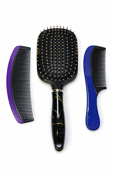 OEM Επαγγελματικό σετ βουρτσών μαλλιών + 2 χτένες – Εύκολο ξεμπέρδεμα & καθημ...