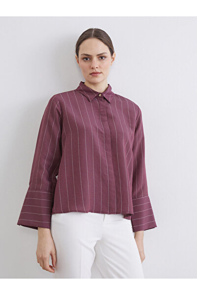 LC Waikiki Rmz Gi̇yi̇m Farkiyla Striped Women's Shirt