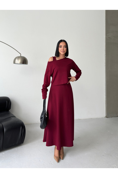 Cistern İstanbul Women's Modal Blouse Dress Double Set