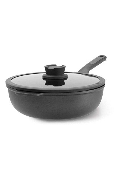 Berghoff Leo Stone+ CeraGreen Non-Stick Coating Covered Wok Grey and Clear 28 cm