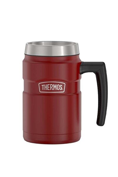 Thermos Vacuum Insulated Stainless Steel Coffee Mug Rustic Red 16 Oz