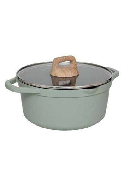 Generic Horizon Forged Aluminium Casserole Dish Green and Black 24 cm