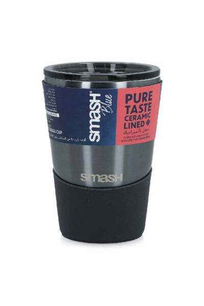 Smash Pure Taste Ceramic Lined Barista Cup Grey and Black 236 ml