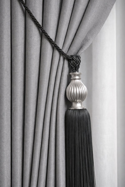 Cortibo Сірий кутовий стельовий кронштейн для штор Антрацит