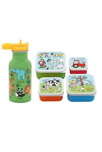 Tyrrell Katz Lunch Box and Steel Flask School Set - Jungle