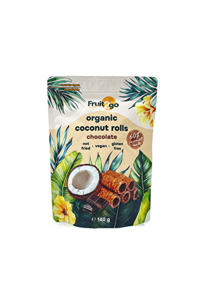 Monicol Fruit2GO Rulouri din nucă de cocos cu ciocolată, 140 gr., Fruit2Go