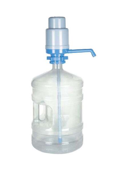 Dolphin حاوية مياه يدوية الصنع خالية من مادة BPA مع مضخة، شفافة وزرقاء، سعة 6...