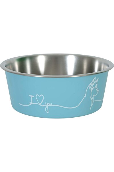 Zolux Non-Slip Love Dog Bowl Blue 750 ml