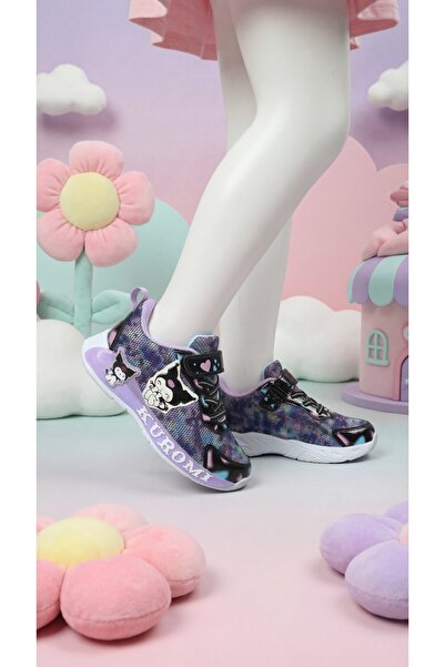 pediashoes KIZ ÇOCUK KUROMİLİ MOR RENKLİ HAFİF VE ESNEK SNEAKER SPOR AYAKKABI...