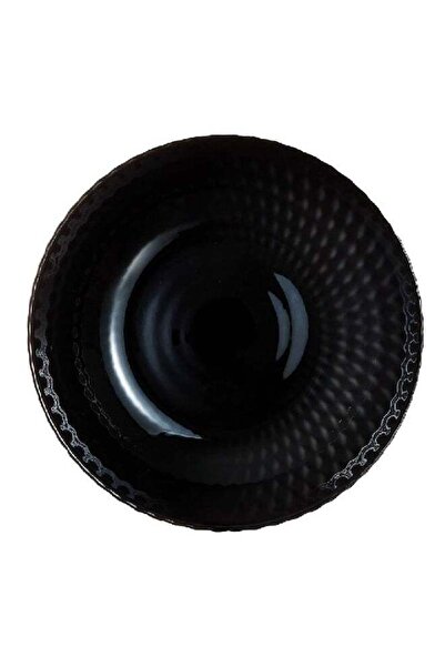 Luminarc Pampille Dishwasher And Microwave Safe Tempered Glass Soup Plate Bla...